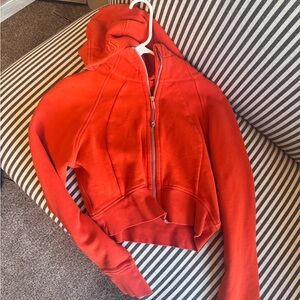 Orange lululemon women’s scuba screw Zip-Up Hoodie